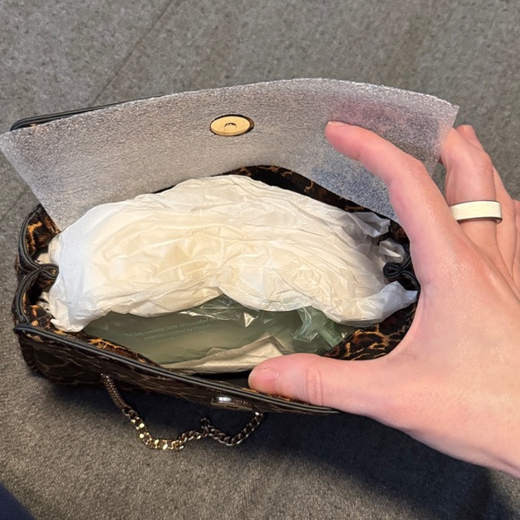 J.Crew Chain strap bag in leopard print calf hair, NWT - Picture 7 of 9